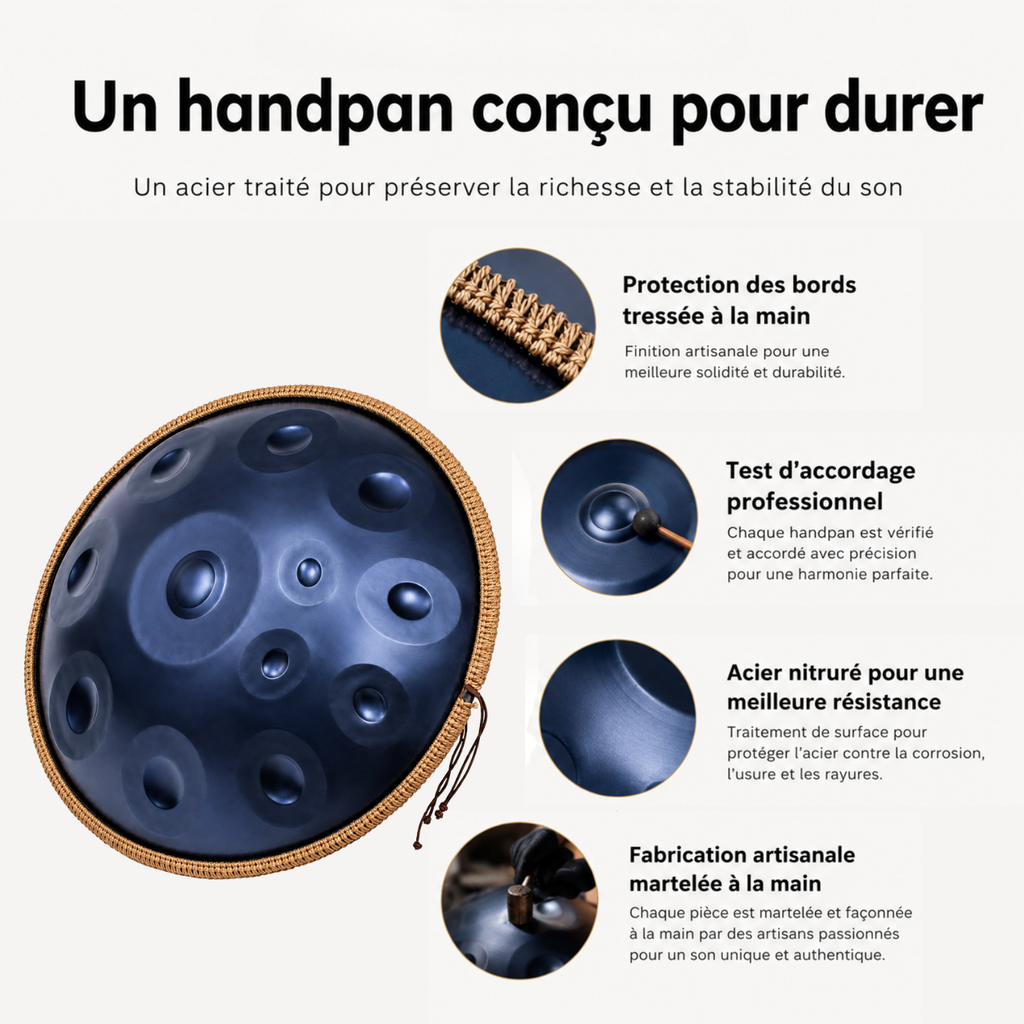 Handpan 12 Notes Ré mineur Nuvy
